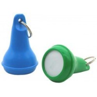 Large, brightly coloured bell shaped hotel key tags – to avoid hotel guests losing them. | Keyosk